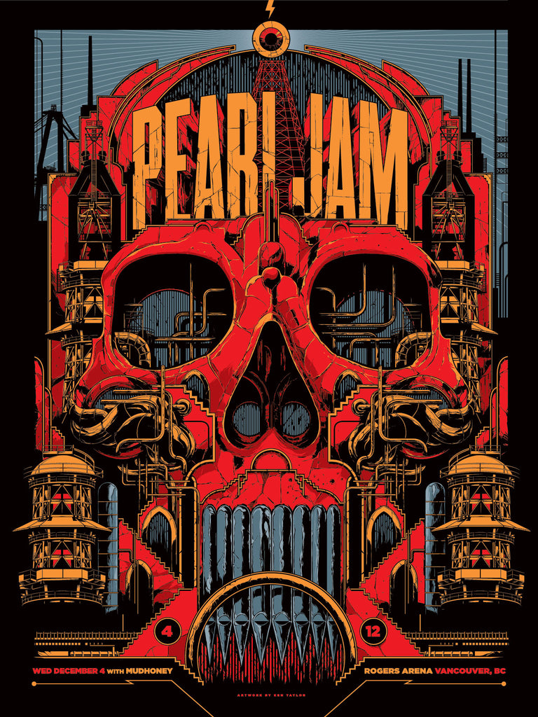 Pearl Jam Vancouver Concert Poster by Ken Taylor