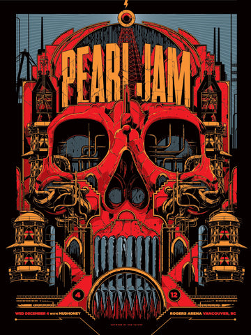 Pearl Jam Vancouver Concert Poster by Ken Taylor