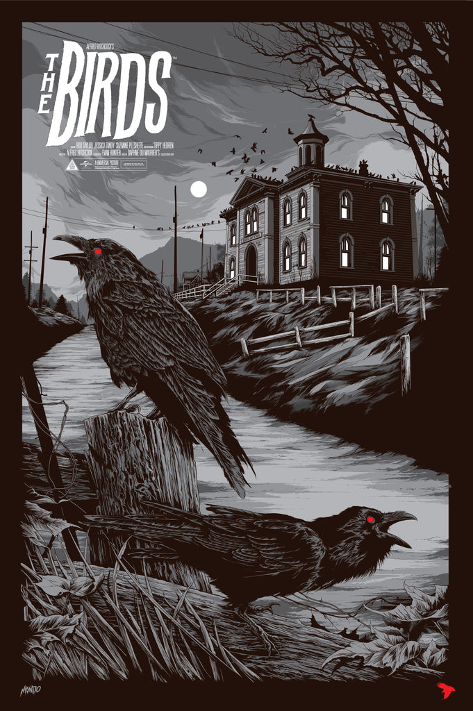 The Birds (Variant) Movie Poster by Ken Taylor